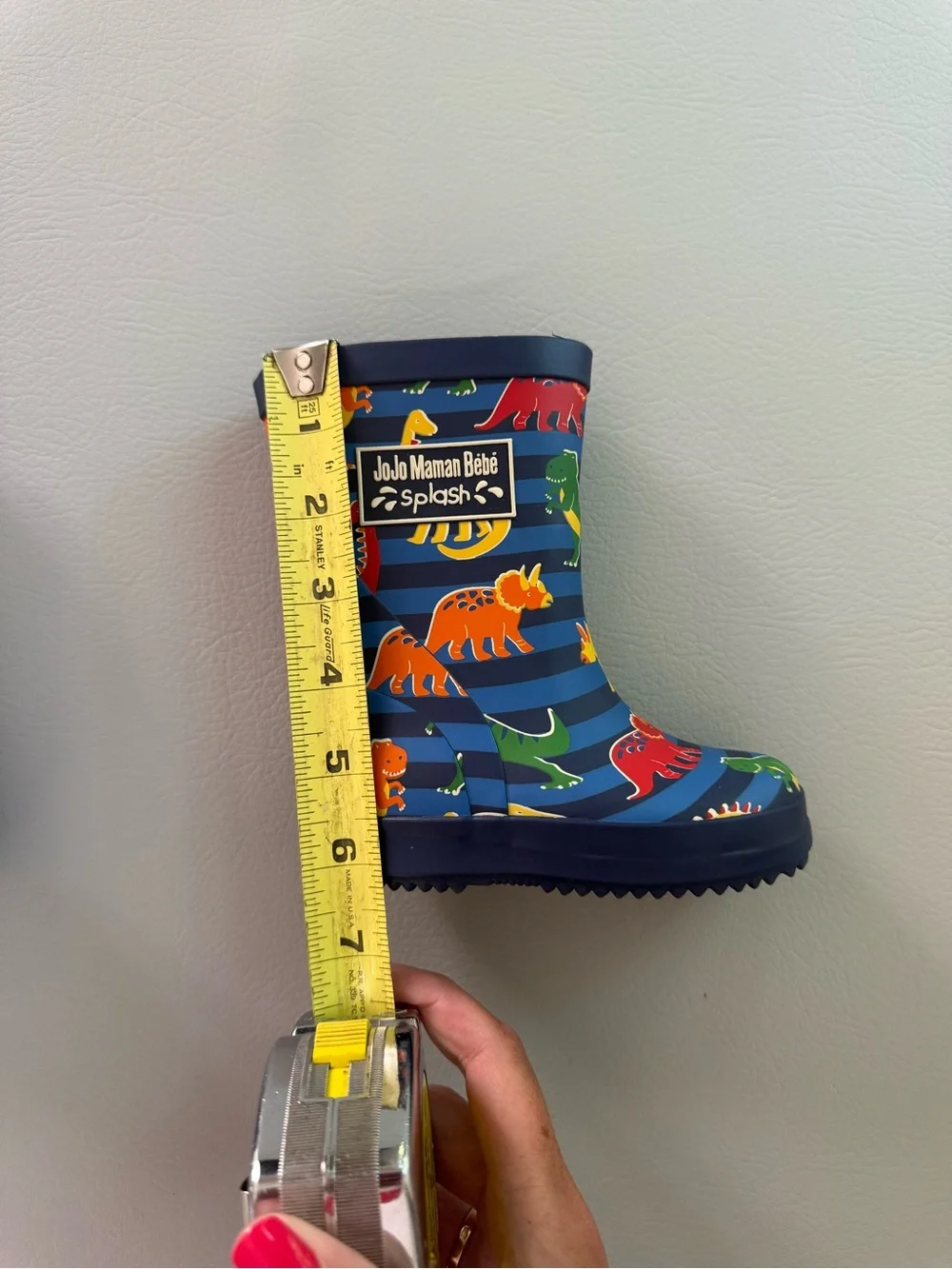 Jojo Maman Bebe Kids Dinosaur Wellies Rain Boots Todler Size 4 - NEW Oaki Rain